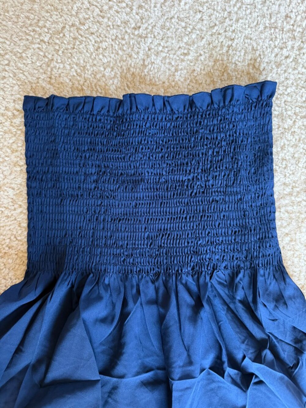 Strapless Navy Ruffle Top - Picture 4 of 4